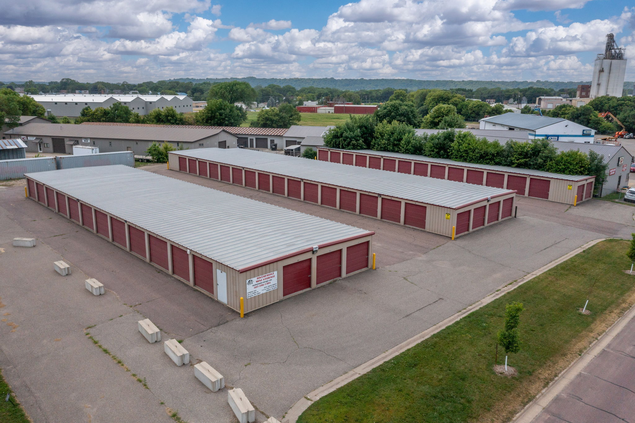 Riverfront Mini Storage in Mankato, MN Drone View